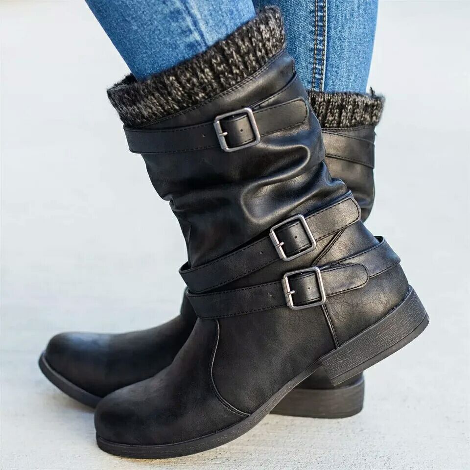 Winter low heel boots