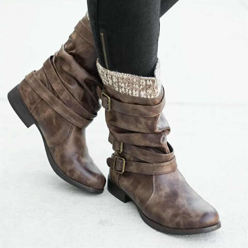 Winter low heel boots