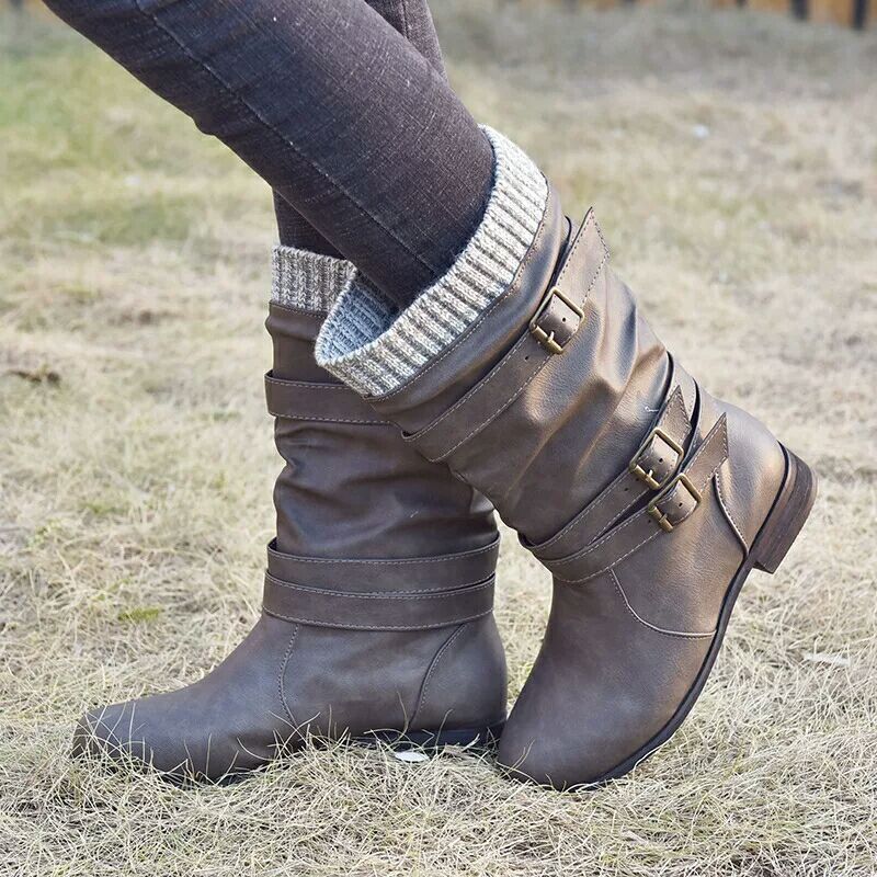 Winter low heel boots