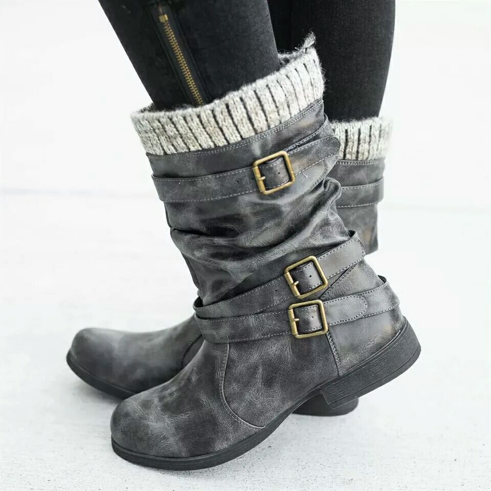 Winter low heel boots