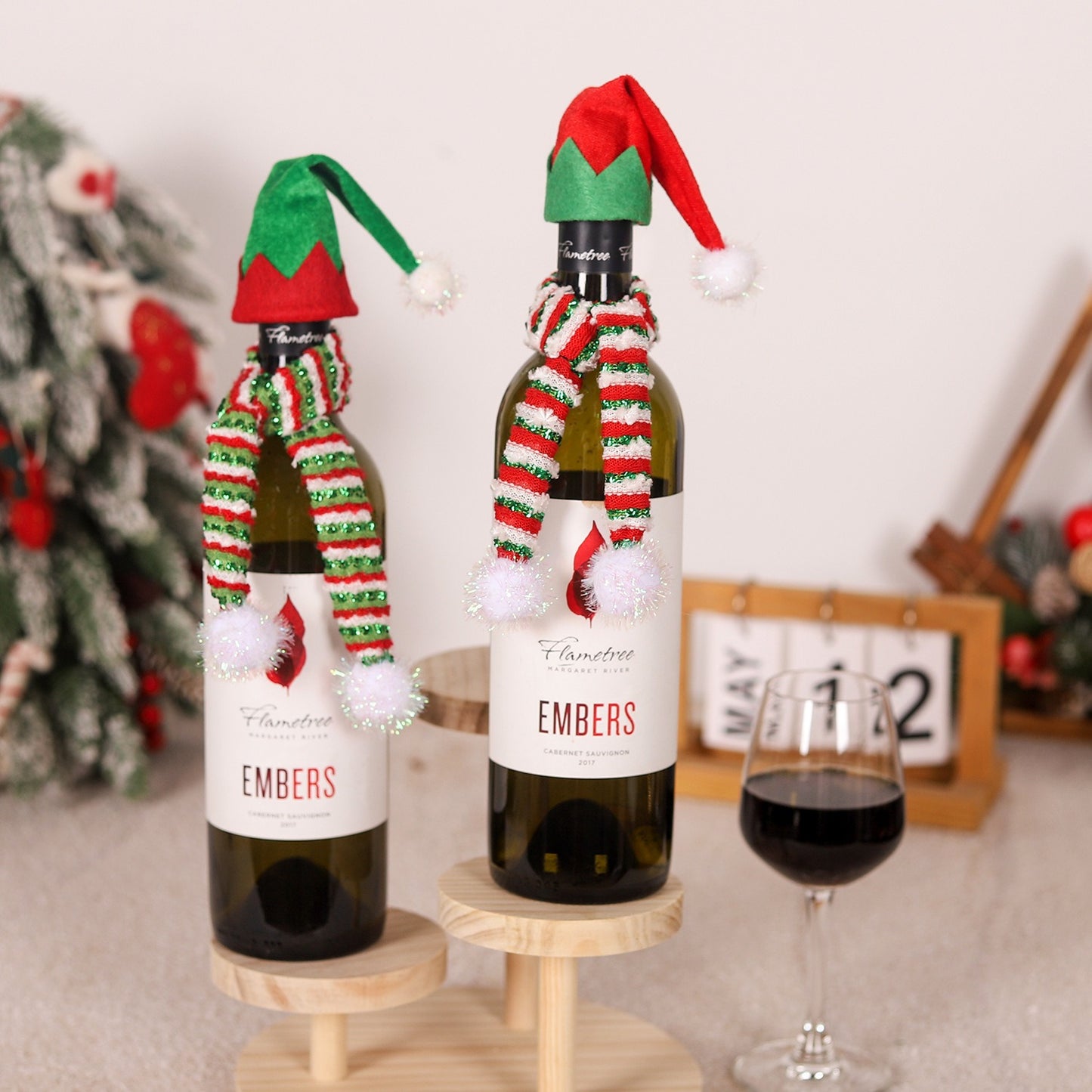 red wine bottle decoration