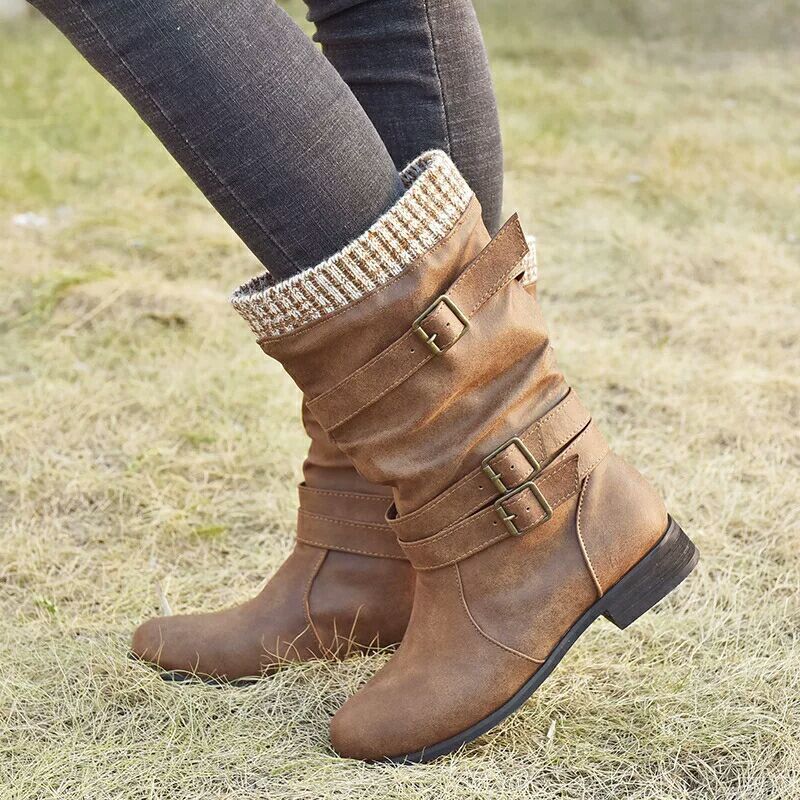 Winter low heel boots